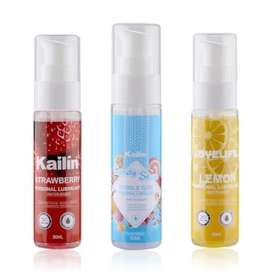 Lubricante a base de agua, gel estimulante para mujeres, con 3 sabores, no pegajoso, sin azúcar, lubricante natural y vegano para mujeres, hombres y parejas (fresa + menta + limón).