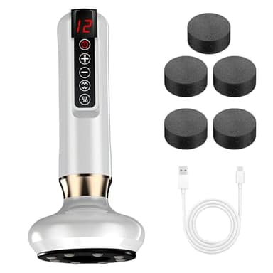 LustLocke Masajeador Anticelulitico Reductor Con 12 Niveles De Intensidad Y Calor Infrarrojo, Masajeador Anticelulitis Para Abdomen, Gua Sha, Cupping, Masajeadosr Celulitis Muslos