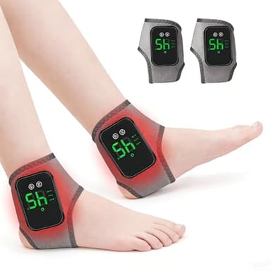 Masajeador de Pies 3 en 1 para Fascitis Plantar, Masajeador Pies Electrico con 3 Modos de Vibración, 5 Niveles de Calor y Temporizador 30 min para Circulación y Alivia el Dolor de Pies (2PCS)