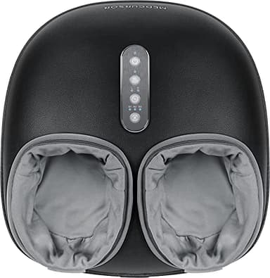 Máquina de masaje para pies de Medcursor con función de calor, masajeador de amasamiento profundo, ajustes de varios niveles e intensidad ajustable para uso en el hogar u oficina (negro)